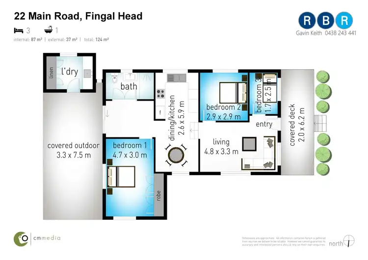 Floorplan of Homely house listing, 22 Main Road, Fingal Head NSW 2487