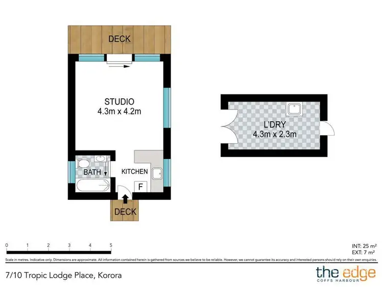 Floorplan of Homely studio listing, 7/10-12 Tropic Lodge Place, Korora NSW 2450