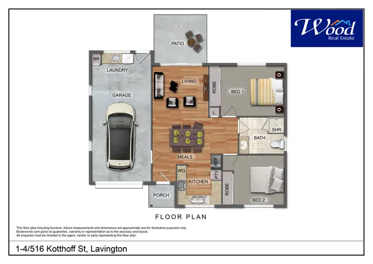 Floorplan of Homely townhouse listing, 1-4/516 Kotthoff St, Lavington NSW 2641