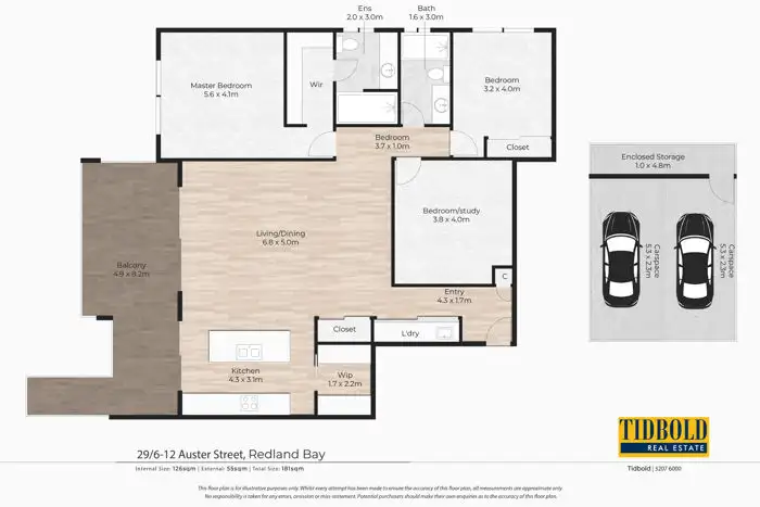 Floorplan of Homely apartment listing, 29/6-12 Auster Street, Redland Bay QLD 4165