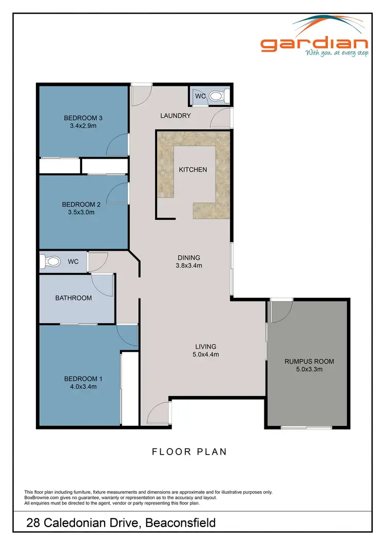 Floorplan of Homely house listing, 28 Caledonian Drive, Beaconsfield QLD 4740