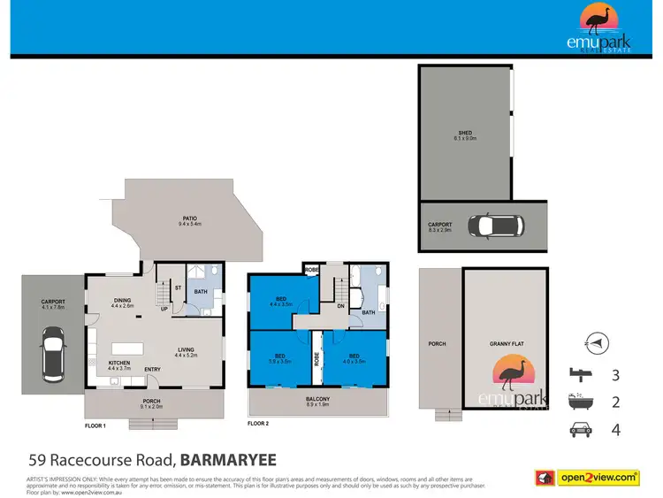 Floorplan of Homely rural property listing, 59 Racecourse Road, Barmaryee QLD 4703