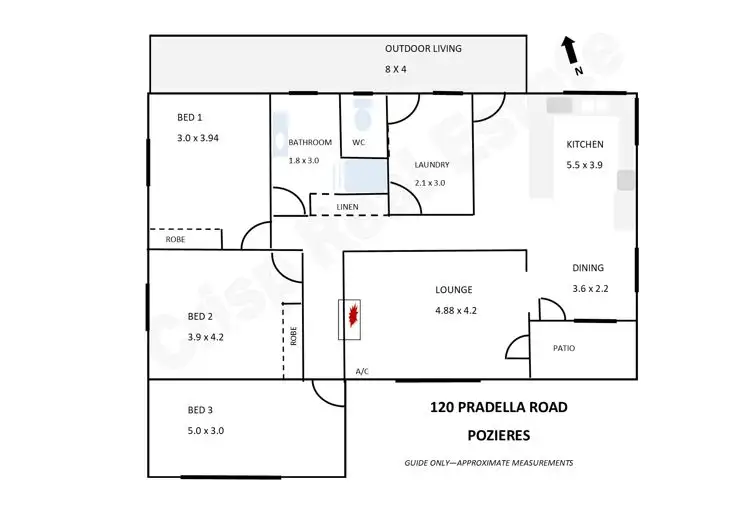 Floorplan of Homely rural property listing, 120 Pradella Road, Pozieres QLD 4352