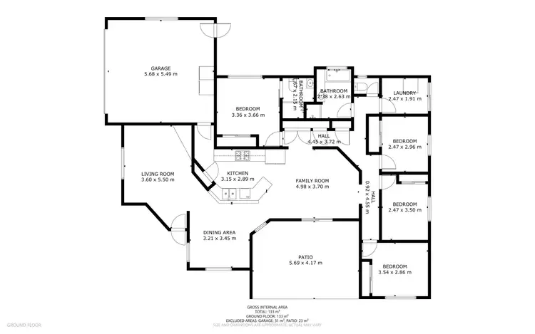 Floorplan of Homely house listing, 3 Chifley Court, Middle Ridge QLD 4350