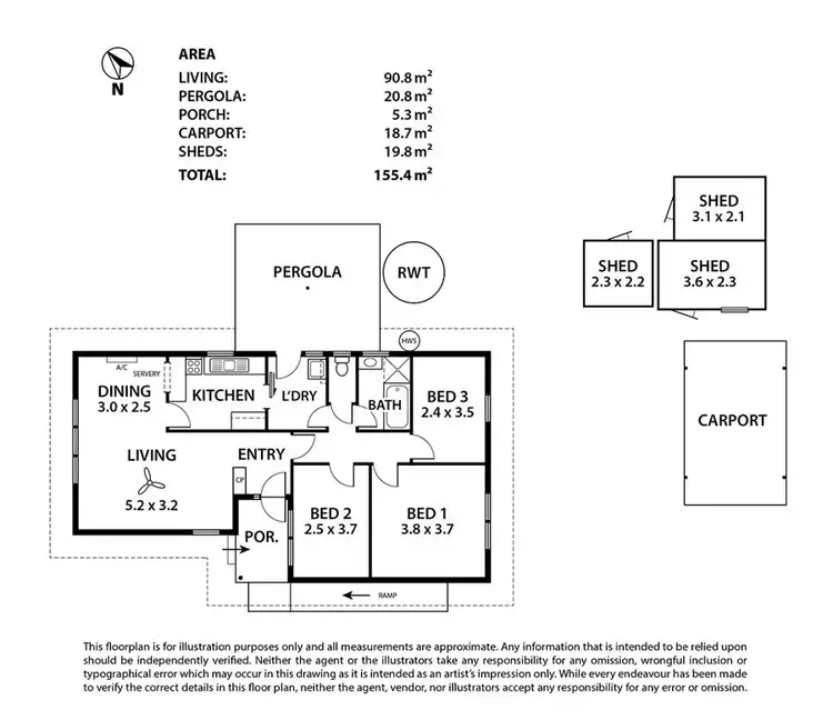 Floorplan of Homely house listing, 8 Peart Crescent, Murray Bridge SA 5253