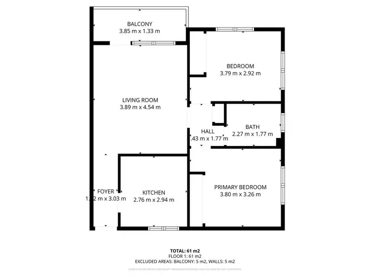 Floorplan of Homely unit listing, 5/17 Mason Street, North Parramatta NSW 2151