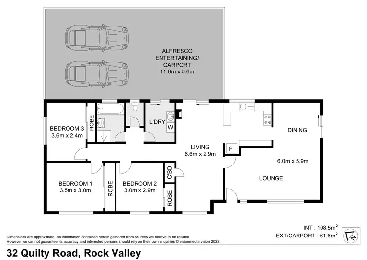 Floorplan of Homely house listing, 32 Quilty Road, Rock Valley NSW 2480
