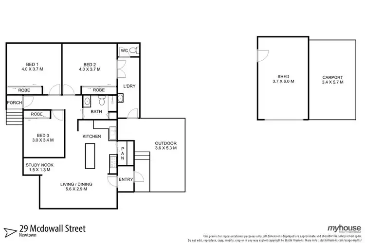 Floorplan of Homely house listing, 29 McDowall Street, Newtown QLD 4350