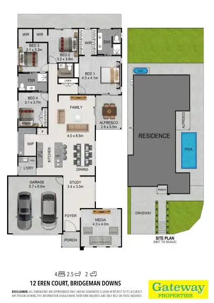 Floorplan of Homely house listing, 12 EREN COURT, Bridgeman Downs QLD 4035