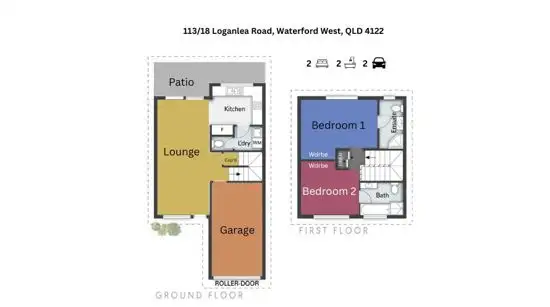 Floorplan of Homely townhouse listing, 113/18 Loganlea Road, Waterford West QLD 4133