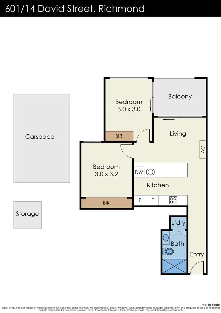 Floorplan of Homely apartment listing, 601/14 David Street, Richmond VIC 3121
