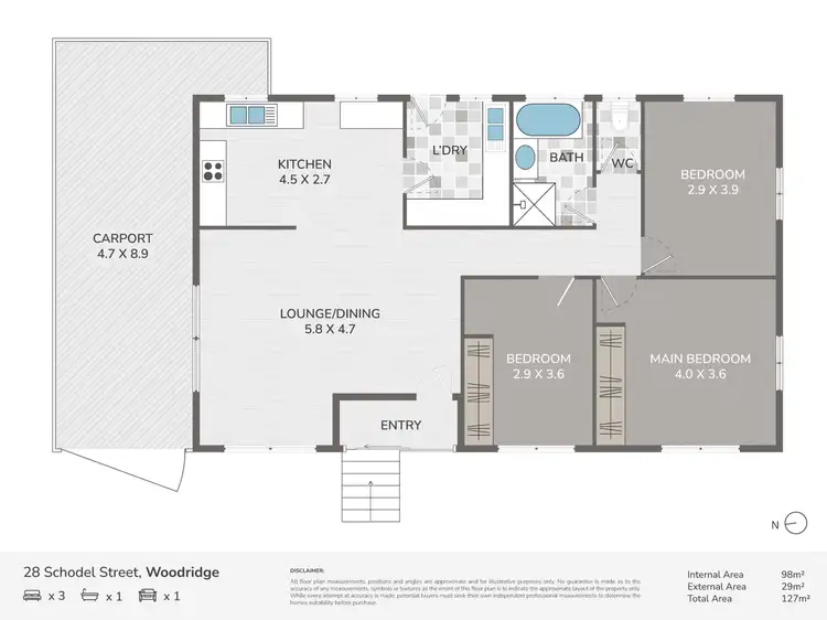 Floorplan of Homely house listing, 28 Schodel Street, Woodridge QLD 4114