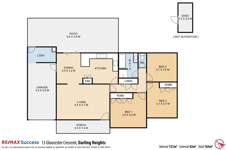 Floorplan of Homely house listing, 13 Gloucester Crescent, Darling Heights QLD 4350