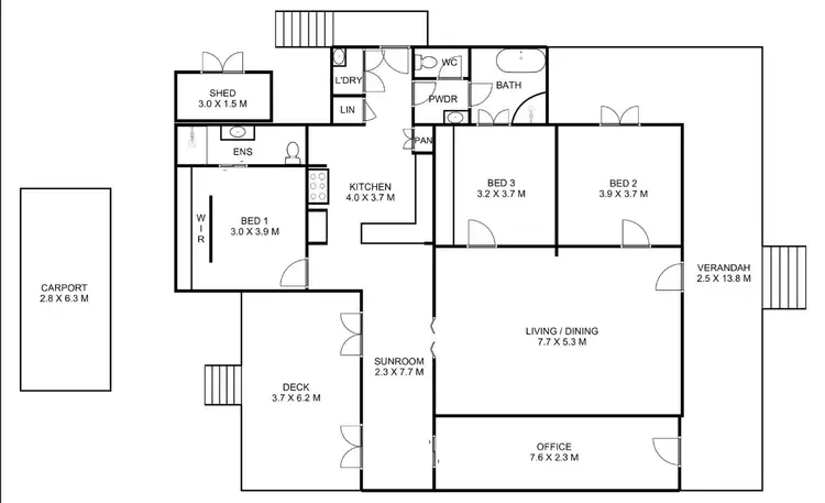 Floorplan of Homely house listing, 60 Herries Street, East Toowoomba QLD 4350