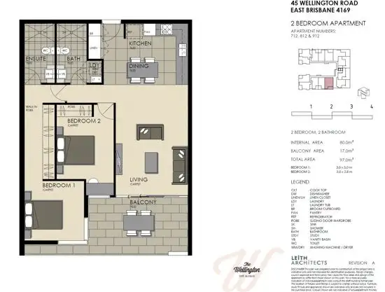 Floorplan of Homely apartment listing, Unit 912 45 Wellington Road, East Brisbane QLD 4169