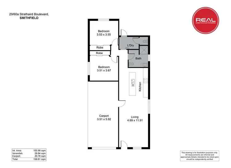 Floorplan of Homely retirement listing, 29/60A Strathaird Boulevard, Smithfield SA 5114