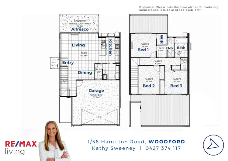 Floorplan of Homely townhouse listing, 1/56 Hamilton Road, Woodford QLD 4514