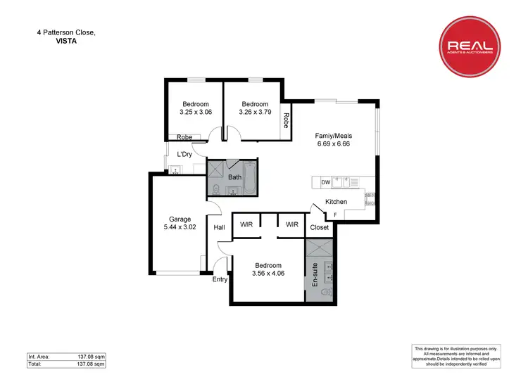 Floorplan of Homely house listing, 4 Patterson Close, Vista SA 5091