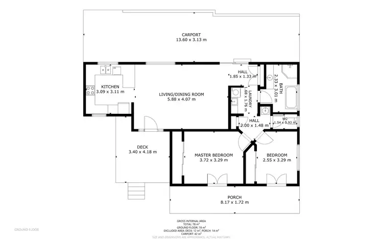 Floorplan of Homely house listing, Cottage 1, 3 Walton Street, North Toowoomba QLD 4350