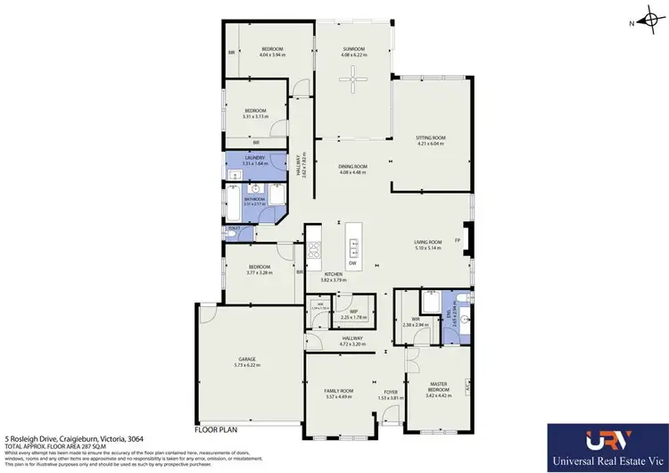 Floorplan of Homely house listing, 5 Rosleigh Drive, Craigieburn VIC 3064