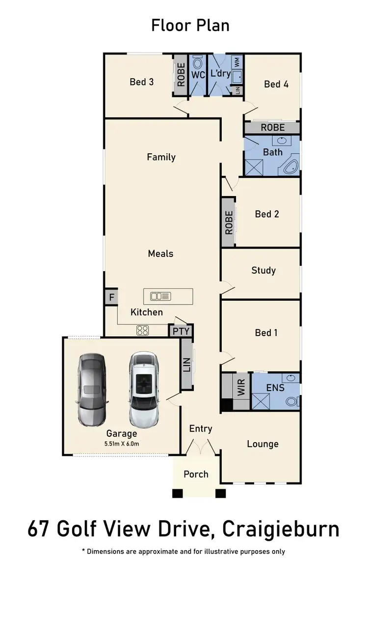 Floorplan of Homely house listing, 67 Golf View Drive, Craigieburn VIC 3064
