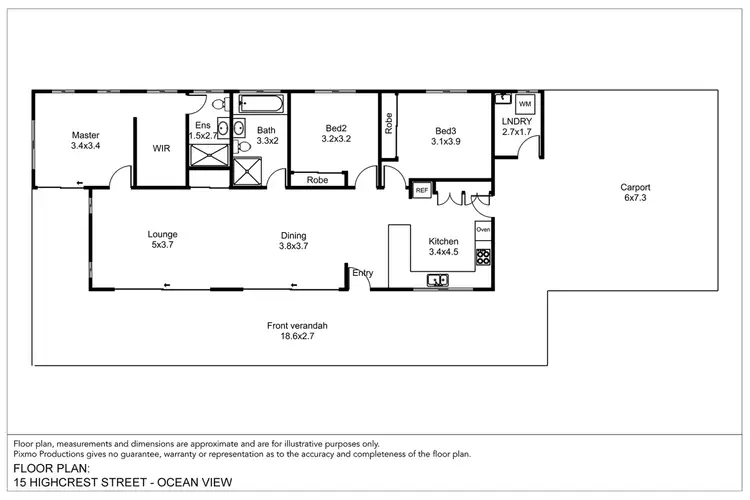 Floorplan of Homely rural property listing, 15 Highcrest Street, Ocean View QLD 4521