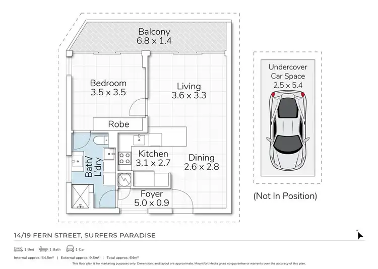 Floorplan of Homely apartment listing, 14/19 Fern Street, Surfers Paradise QLD 4217