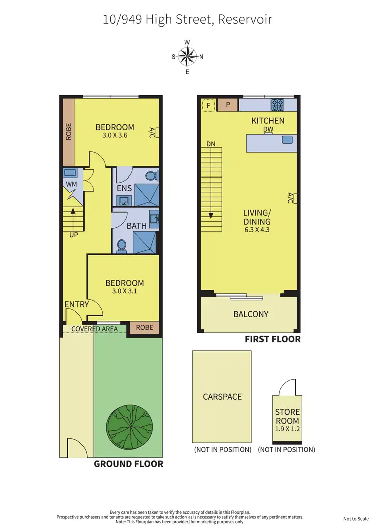 Floorplan of Homely townhouse listing, 10/949 High Street, Reservoir VIC 3073