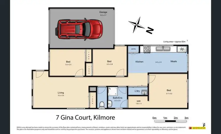 Floorplan of Homely house listing, 7 Gina Court, Kilmore VIC 3764
