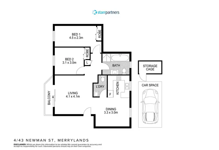 Floorplan of Homely unit listing, 4/43-47 Newman Street, Merrylands NSW 2160
