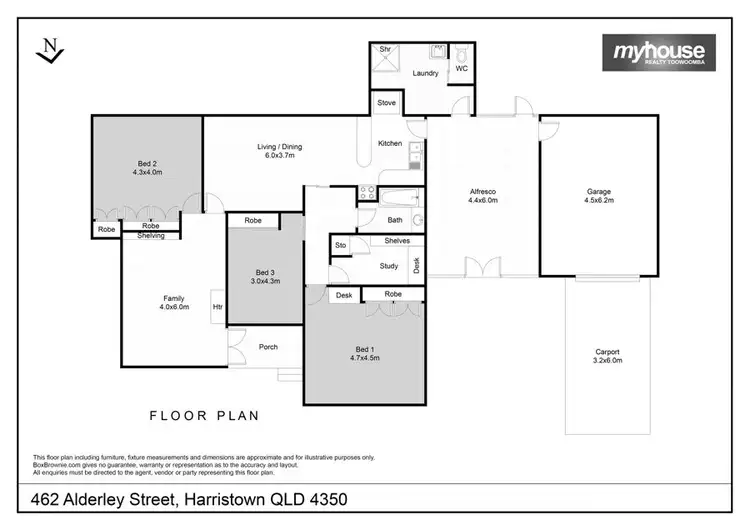Floorplan of Homely house listing, 462 Alderley Street, Harristown QLD 4350