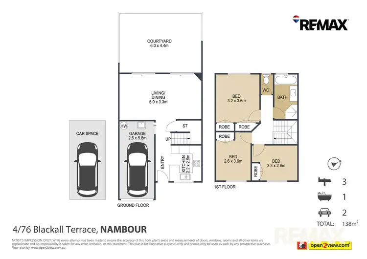 Floorplan of Homely townhouse listing, 4/76 Blackall Terrace, Nambour QLD 4560