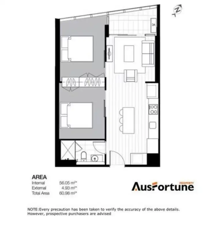 Floorplan of Homely apartment listing, 2409/33 Rose Lane, Melbourne VIC 3000