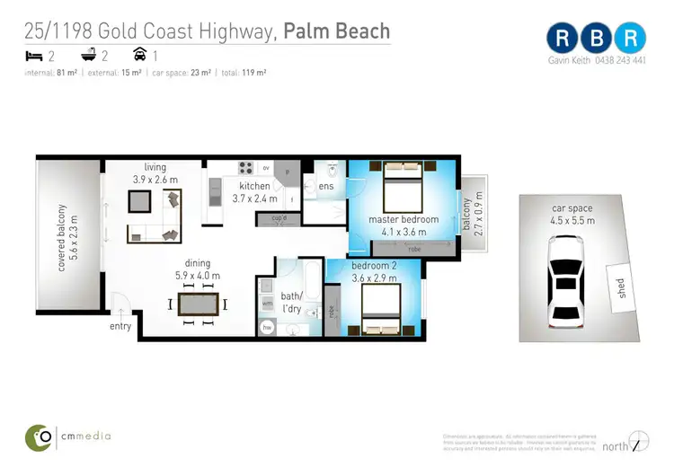 Floorplan of Homely unit listing, 25/1198 Gold Coast Highway, Palm Beach QLD 4221