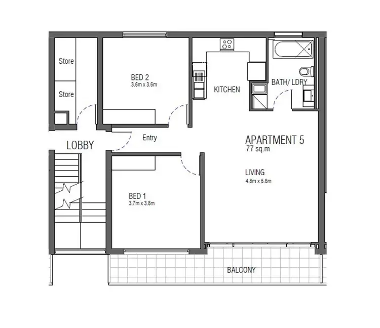 Floorplan of Homely house listing, 5/8 McColl Court, Brunswick West VIC 3055