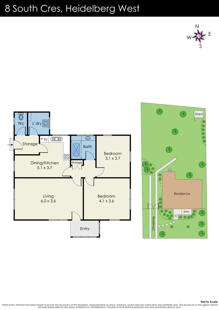 Floorplan of Homely house listing, 8 South Crescent, Heidelberg West VIC 3081