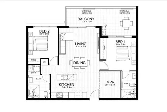 Floorplan of Homely apartment listing, 12 Sanders St, Upper Mount Gravatt QLD 4122