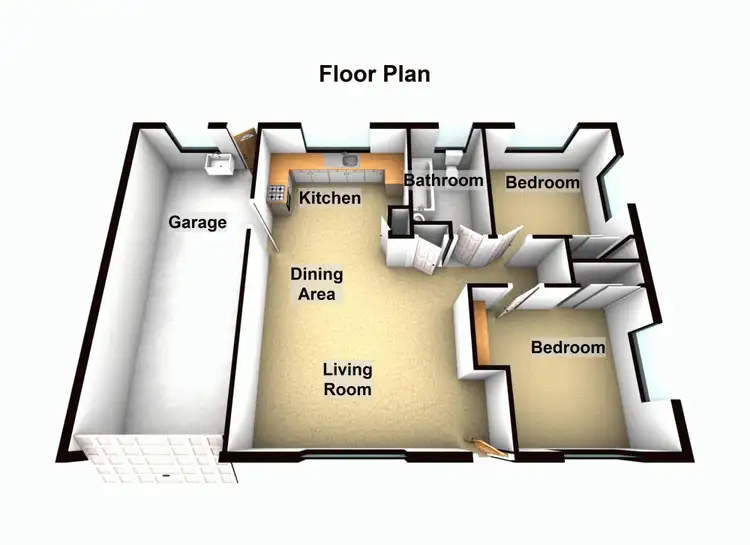 Floorplan of Homely semi-detached listing, Z52a Logan Reserve Road, Waterford West QLD 4133