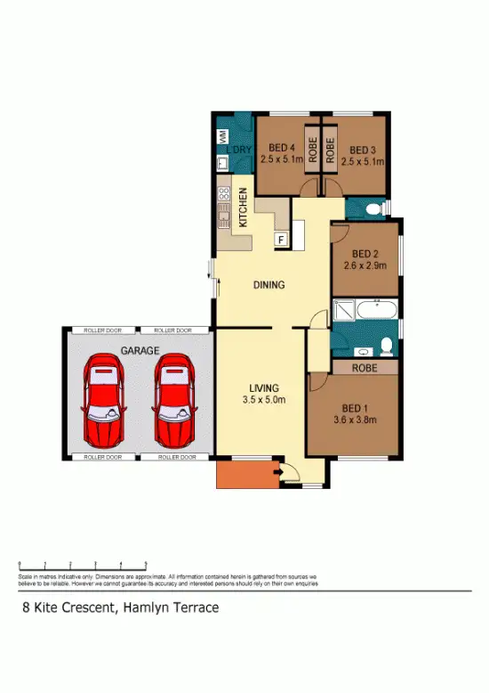 Floorplan of Homely house listing, 8 Kite Crescent, Hamlyn Terrace NSW 2259