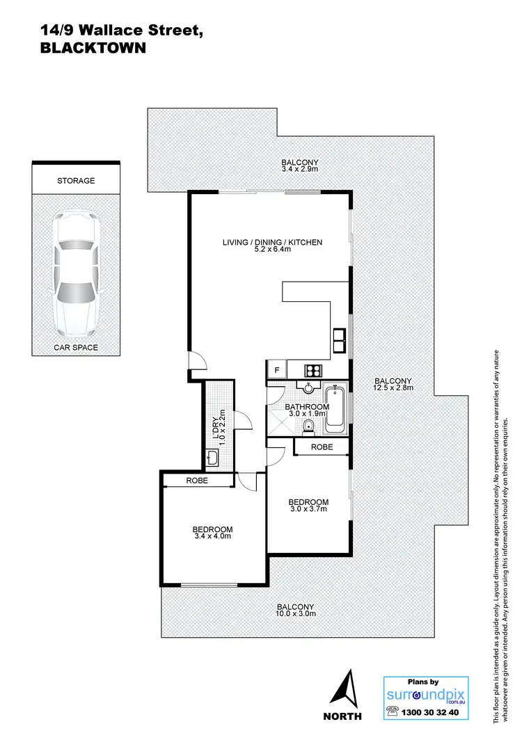 Floorplan of Homely unit listing, 14/9 Wallace Street, Blacktown NSW 2148