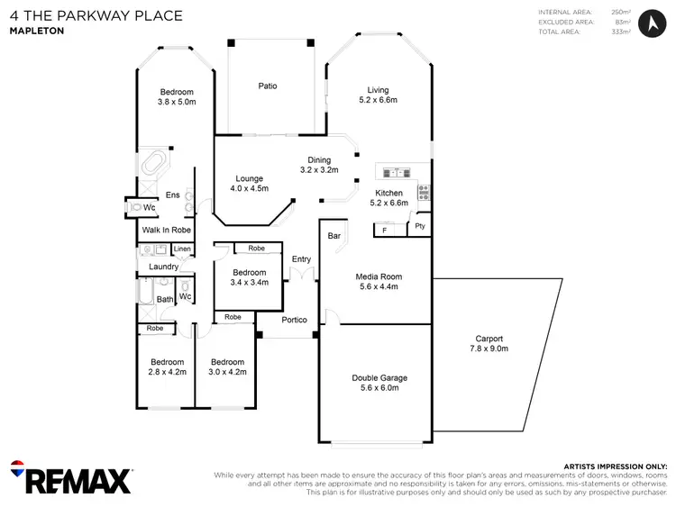 Floorplan of Homely house listing, 4 The Parkway Place, Mapleton QLD 4560