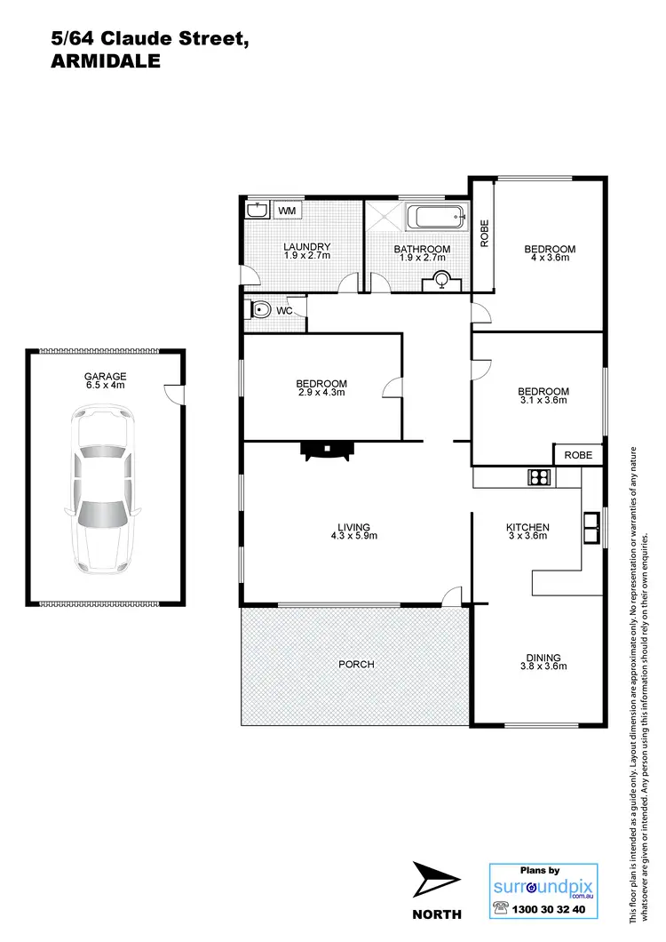Floorplan of Homely house listing, 5/64 Claude Street, Armidale NSW 2350