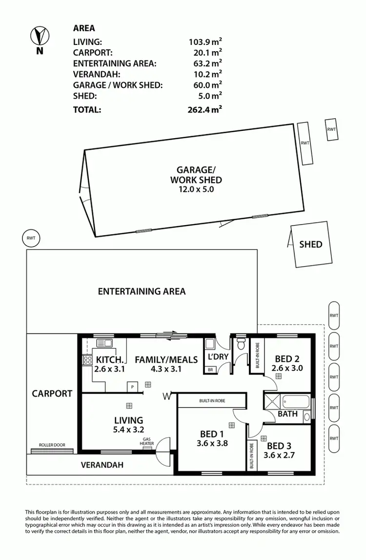 Floorplan of Homely house listing, 1 Floyd Court, Old Reynella SA 5161