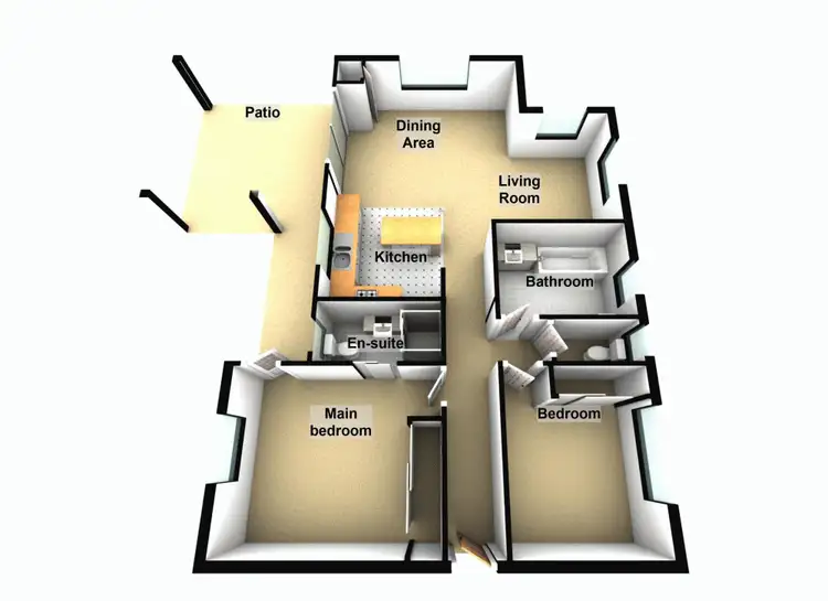 Floorplan of Homely townhouse listing, 1/85 Stevenson Street, Ascot QLD 4007