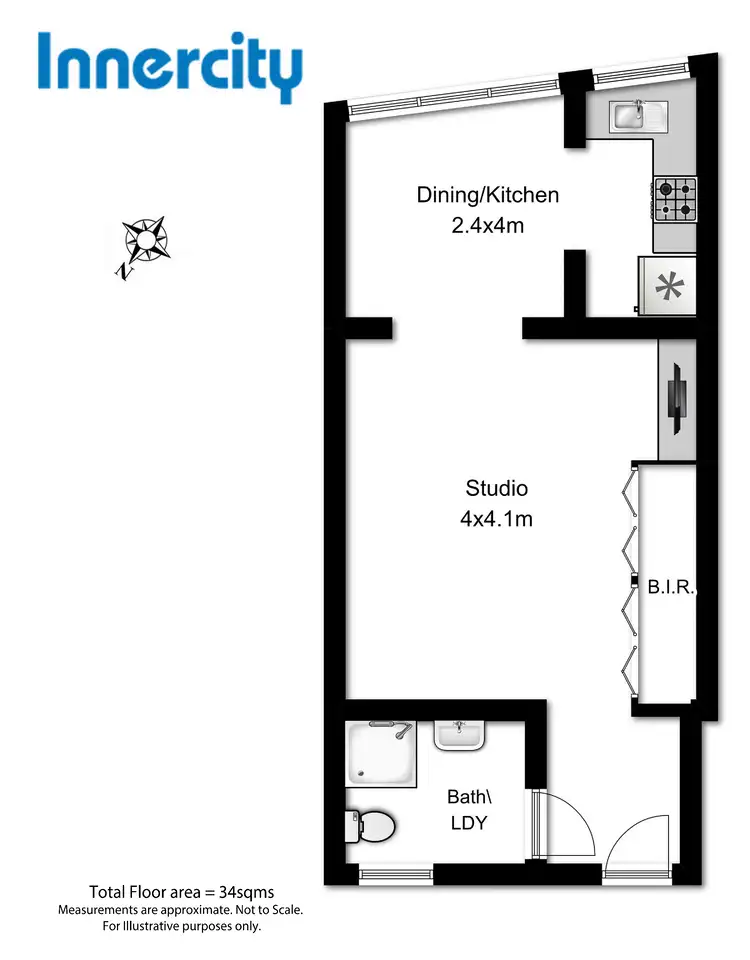 Floorplan of Homely studio listing, 8/25 ELizabeth Bay Rd, Elizabeth Bay NSW 2011
