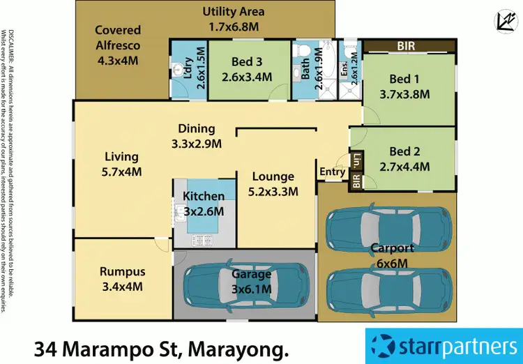 Floorplan of Homely house listing, 34 Marampo Street, Marayong NSW 2148