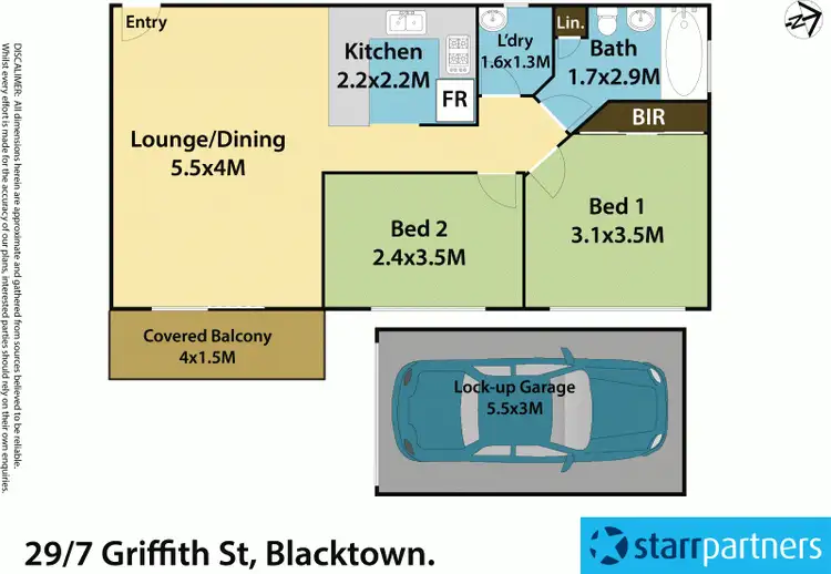 Floorplan of Homely unit listing, 29/7 Griffiths St, Blacktown NSW 2148