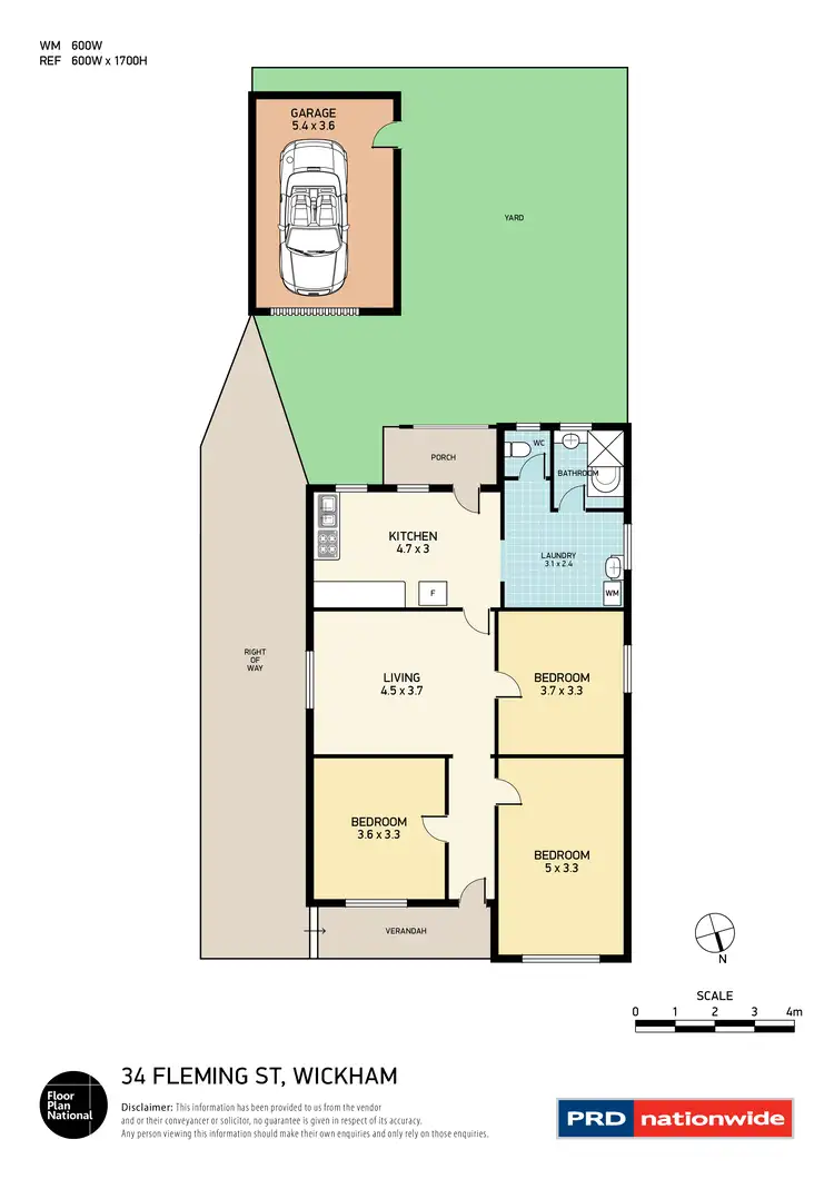 Floorplan of Homely house listing, 34 Fleming Street, Wickham NSW 2293