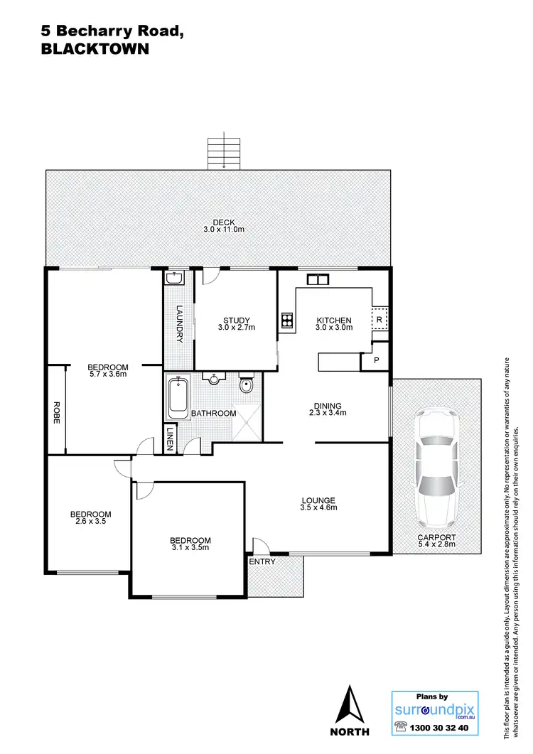 Floorplan of Homely house listing, 5 Becharry Road, Blacktown NSW 2148