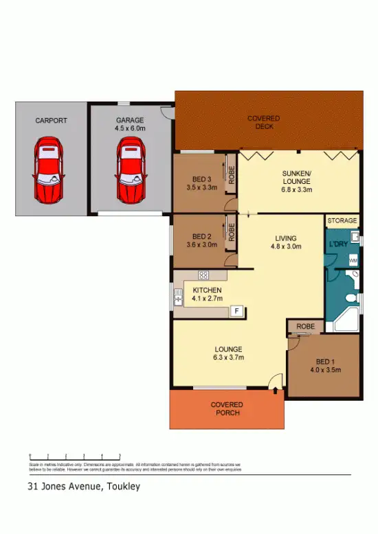 Floorplan of Homely house listing, 31 Jones Avenue, Toukley NSW 2263